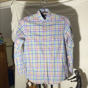 Paul & Shark Pastel Plaid Button-Down Shirt in Blue, Yellow, Orange, Pink